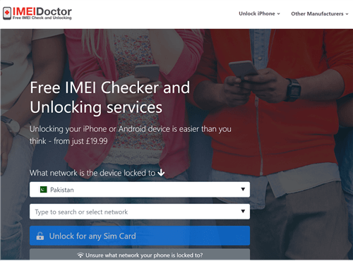 IMEIDoctor Webpage