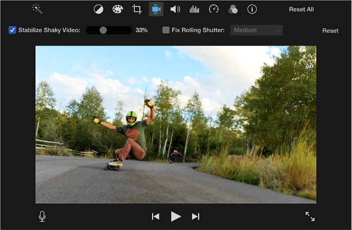 Select the Stabilize Shaky Video Checkbox