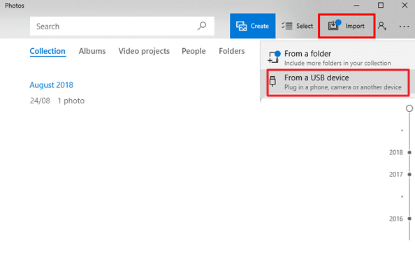 Import Files from A USB Device