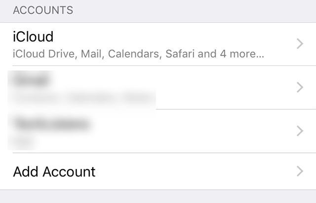 Add An Account to iPhone