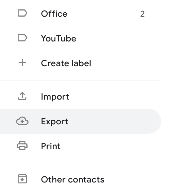 Export Contacts from Google Contacts