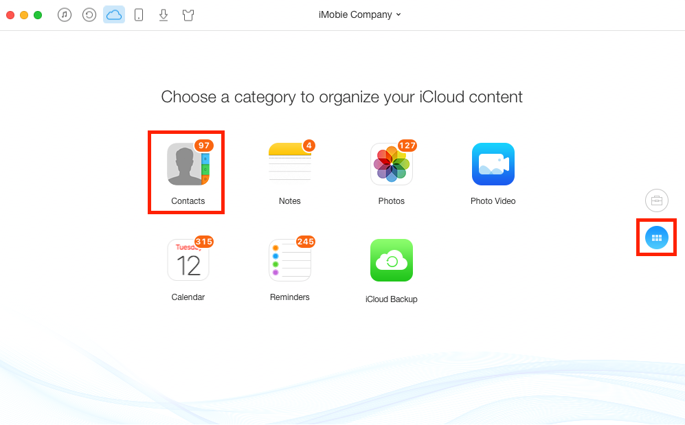 How to Export iCloud Contacts to Outlook with AnyTrans – Step 2