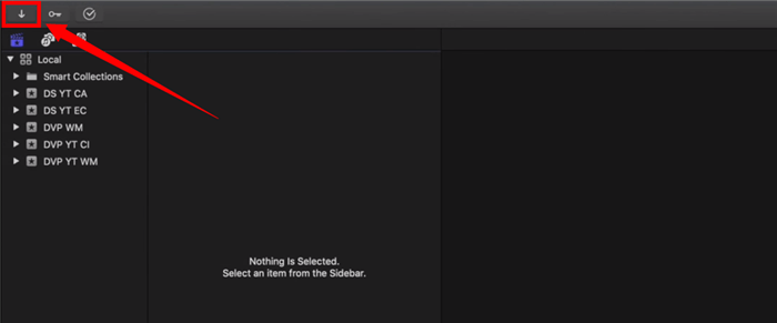 Click the Down Arrow to Import the Video