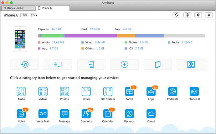 Transfer Videos Between iPhone and Mac with AnyTrans
