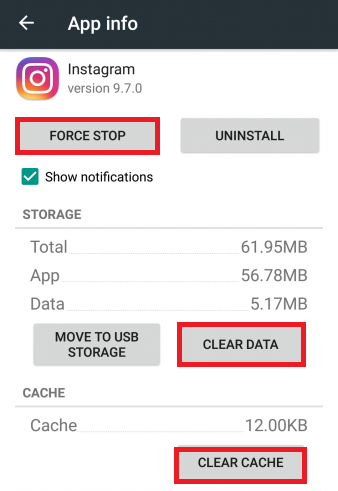 Clear App Data and Cache to Fix Instagram Not Working