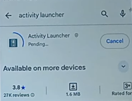 Install Activity Launcher