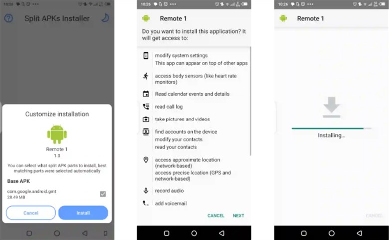 Install Remote Gsmedge APK on Phone