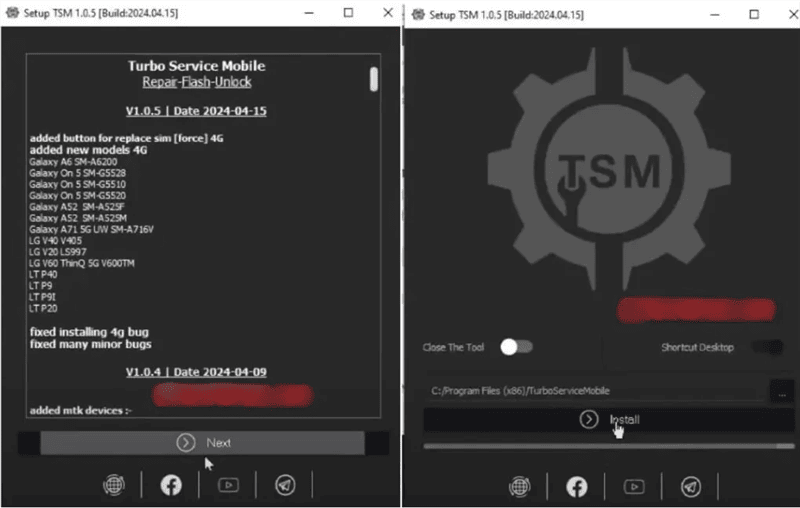 Install TSM Tool