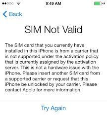 Invalid SIM Card