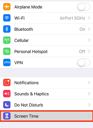 How to Access the Restrictions on iPhone/iPad – Step 1