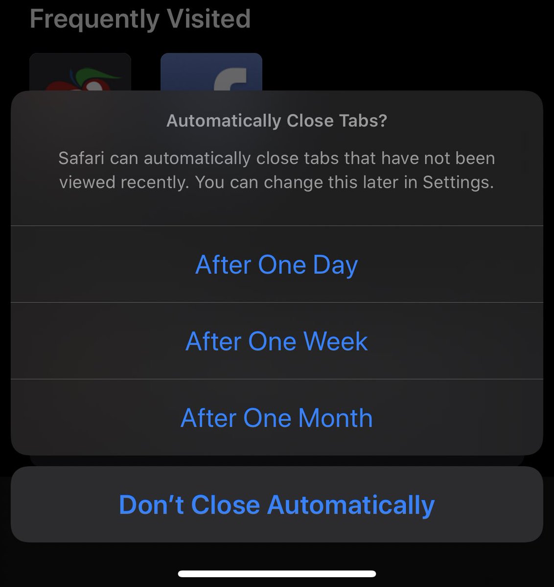 iOS 13 Safari Tab Management