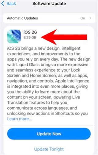 iOS 26 Software Update