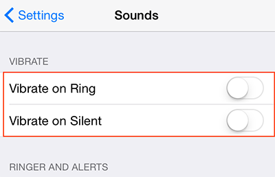 Turn Off Vibrations to Extend Battery Life on iPhone iPad