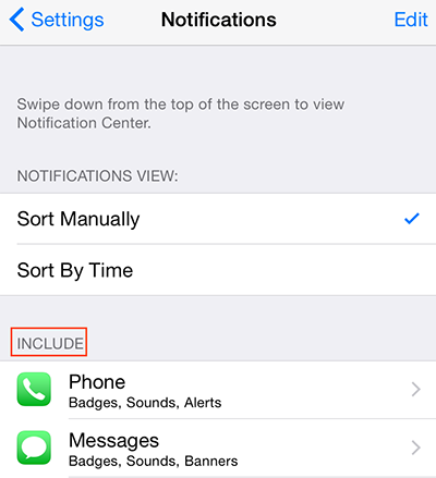 Disable Apps' Notifications to Boost iPhone iPad's Battery