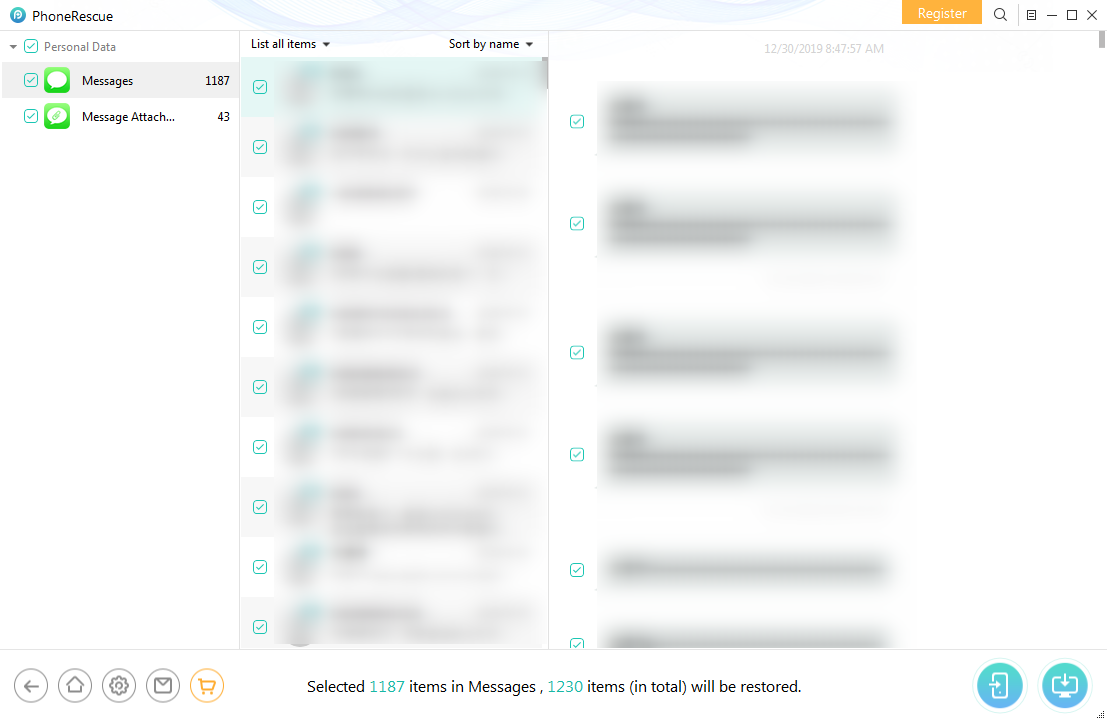 How to Get Backup Deleted Messages without Backup – Step 3