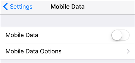 Disable mobile data