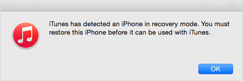 iTunes has Detected your iPhone