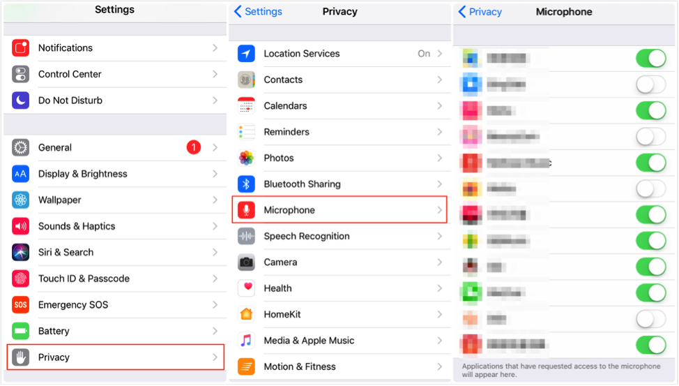 Fix: iPhone/iPad Microphone not Working – Check Permission for Apps