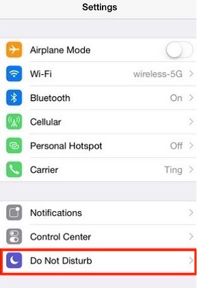 Fix iPhone Not Alerting Me of Texts - Turn off Do Not Disturb on iPhone