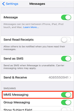 send sms from mac problem