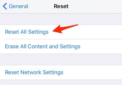 Fix iPhone Not Showing Missed Calls – Reset network settings on iPhone