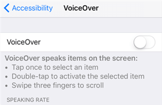 Fix iPhone Swipe Up Not Working - Turn off VoiceOver on iPhone