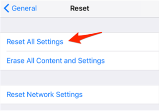 Fix iPhone Swipe Up Not Working - Reset All Settings