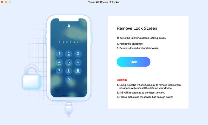iPhone Unlock Software - TunesKit iPhone Unlocker