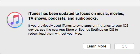 Apps Not Showing in iTunes 12.7