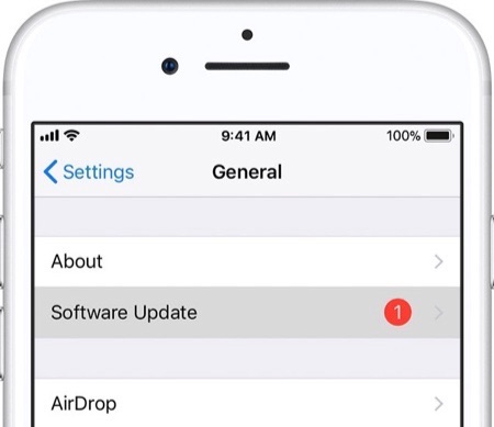 Fix iTunes Music Download Stuck on Waiting - Update your iDevice