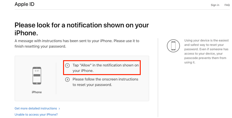 How to Reset iTunes Password via iPhone - Step 4