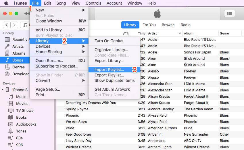 iTunes Playlist Disappeared & Restore iTunes Playlists – Step 3
