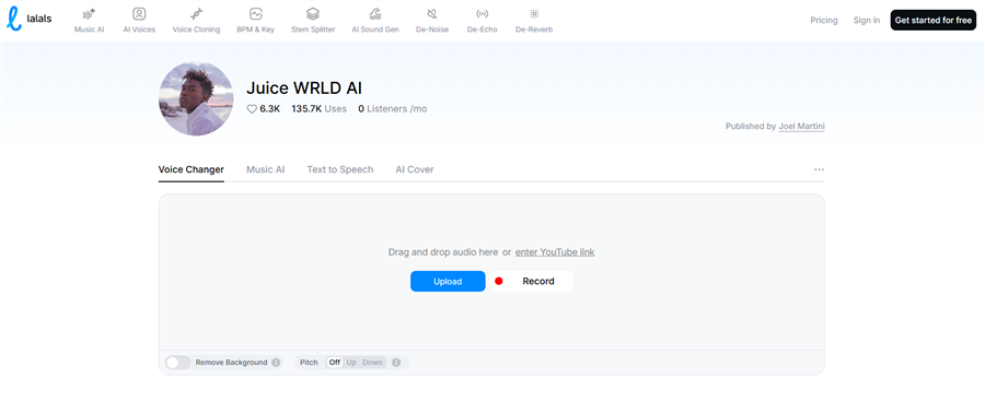 Juice WRLD AI Voice Generator - Lalals