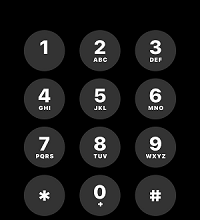 Label each node on the pattern lock screen in numeric order.