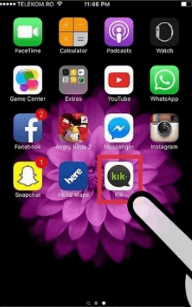 Launch Kik App on Your Phone