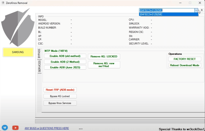Launch ZeroKnox Removal Tool