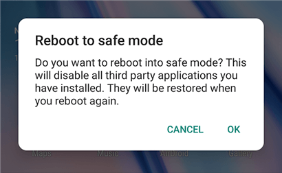 Allow the Phone to Enter Safe Mode