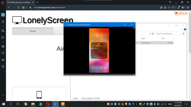 LonelyScreen Works as AirServer Alternative