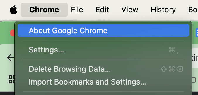 About Google Chrome on Mac