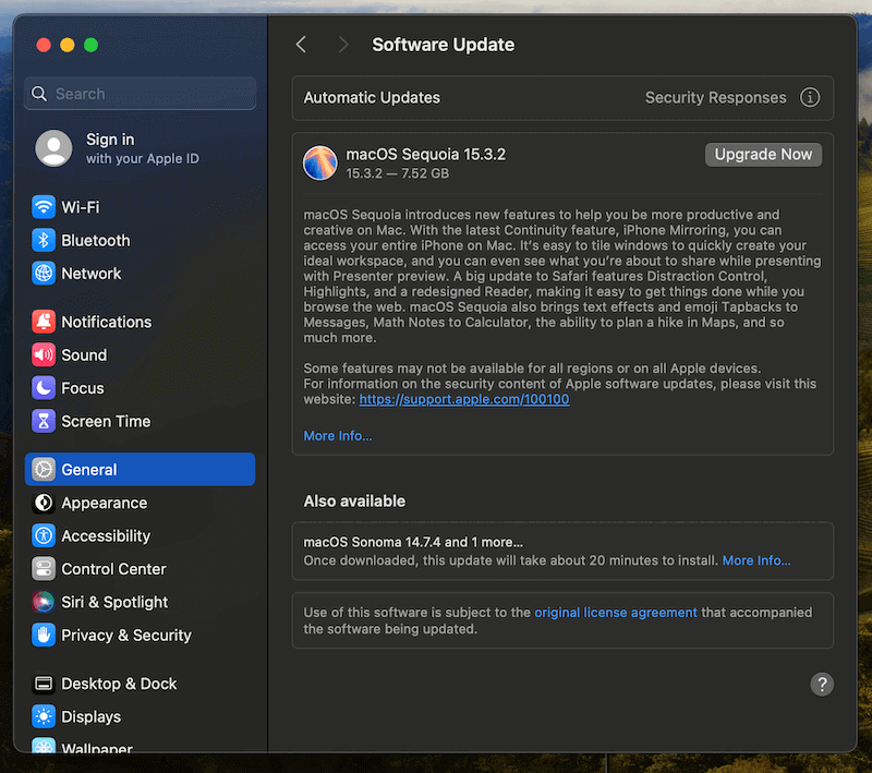 macOS Software Update