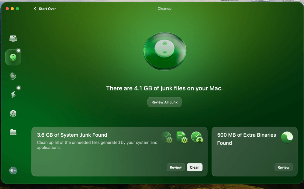 CleanMyMac Cleanup feature