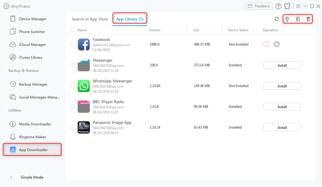 manage apps on itunes