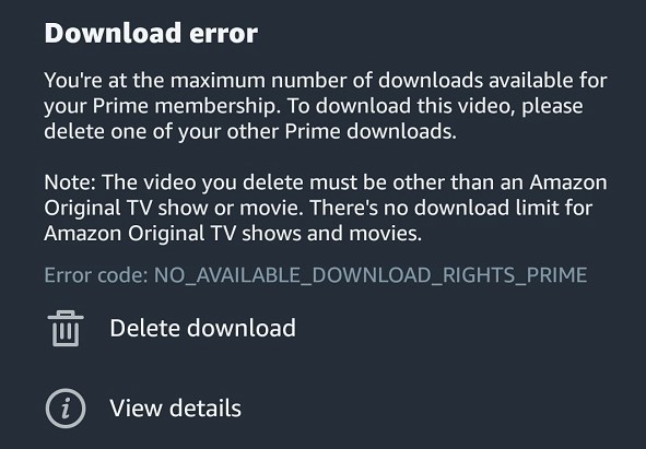 Maximize Downloads on Amazon Prime