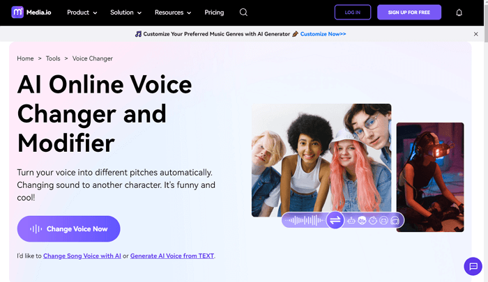 Media.io Donald Trump Voice Changer