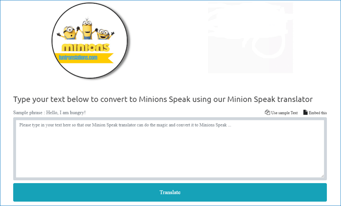 Minion Speak Translator