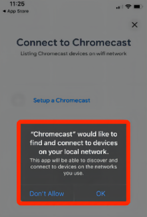 Open the Chromecast app