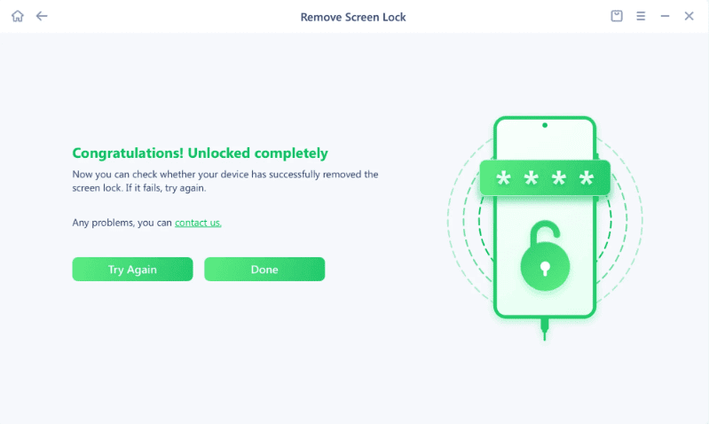 MobiUnlock Screen Removed