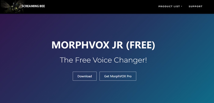 Main Page Interface of MorphVoc