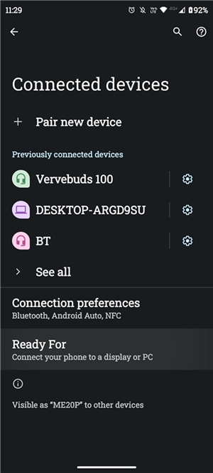 Go to Connected Devices