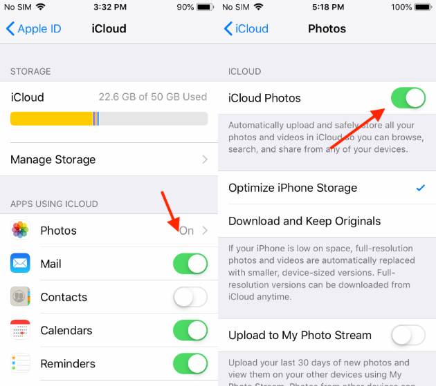 Sync iPhone Photos to Mac via iCloud